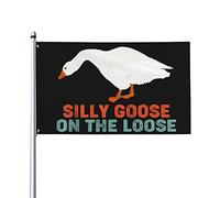 MEENA Goose Lover Bandiere Silly Goose On The Loose Bandiere per ragazzi in camera Bandiera divertente Banner esterno per casa Giardino Patio 3x5 Ft, Silly Goose On The Loose Tapestry Dorm