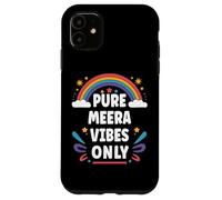 MEERA Vibes Only Cute Retro Girls MEERA Name Custodia per iPhone 11