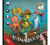 Meeresleben auf Abenteuerreise - Malbuch 1 - Detaillierte Doodle-Stil: 50 Motive in 25 unterhaltsamen Szenen für Erwachsene und Kinder