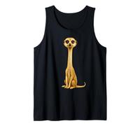 Meerkat a Collo Lungo Divertente Animale della Fauna Selvatica Meme Canotta