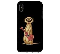 Meerkat Con Ukulele Chitarra Acustico Hawaii Uke Musicista Custodia per iPhone XS Max