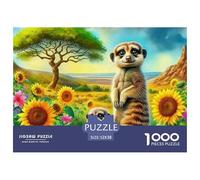 Meerkat, Puzzle Da 1000 Pezzi, Esperienza Artistica Che Trasforma Il Risultato Finale in Un Elegante Capolavoro Murale, Decorazione Raffinata Per Abbellire Gli Spazi Interni, Adatto A Partire Dai 12 A
