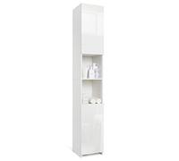 Meerveil Mobile da Bagno Alto, Legno ingegnerizzato, Bianco, 30 x30 x184 cm