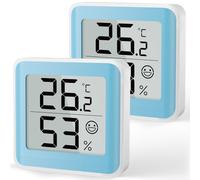 MeesMeek Termometro e Idrometro per Interni-Monitor Igrometro con Grande Display Digitale LCD,Indicatore di Comfort,Commutatore tra ℃ e ℉,Sensore di Temperatura e Umidità per Stanza del Bambino(2)