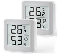 MeesMeek Termometro e Idrometro per Interni-Monitor Igrometro con Grande Display Digitale LCD,Indicatore di Comfort,Commutatore tra ℃ e ℉,Sensore di Temperatura e Umidità per Stanza del Bambino(2)