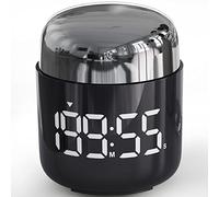 MeesMeek Timer digitale da cucina con grande indicatore a LED, timer per conto alla rovescia con volume regolabile per cucinare e insegnare per bambini e insegnanti (argento)