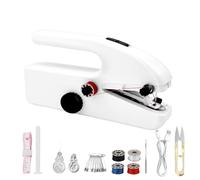 MEESOGA Mini macchina da cucire elettrica a mano, mini macchina da cucire portatile con 2 modalità e accessori da cucito, leggera e semplice per principianti, riparazioni rapide sulle tende dei
