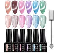 MEET across 7 Pz/Set Cat Magic Gel Magnetico Smalto per Unghie Sparking Semi-Tra