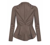 Meet AI Muse Blazer Donna Peplum Maniche Lunghe Slim Fit Bottoni Nero