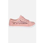 Meet AI Muse Scarpe Donna Canvas Piuma Plimsoll Nere Lacci Piatte Ricamate