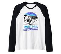 Meet Me A Nazaré Portogallo Surf Surf Onda Maglia con Maniche Raglan