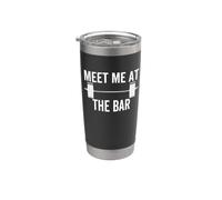 Meet Me At The Bar - Bilanciere divertente per fitness, sollevamento pesi, palestra Bicchiere termico in acciaio inox doppia parete
