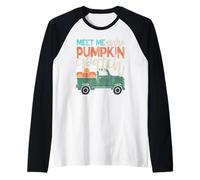Meet Me At The Pumpkin Patch Ringraziamento Pick-up Outfit Maglia con Maniche Raglan