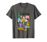 Meet Me in Alabama Landmarks Charm Maglietta