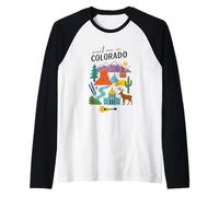 Meet Me in Colorado Montagne Natura Scenic Maglia con Maniche Raglan