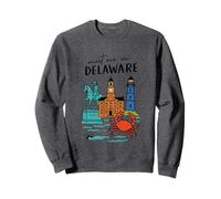 Meet Me in Delaware State Icons Viaggio Felpa