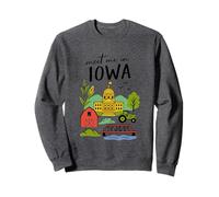 Meet Me in Iowa Capitol Corn Barn Scene Felpa