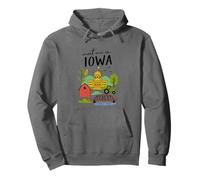 Meet Me in Iowa Capitol Corn Barn Scene Felpa con Cappuccio