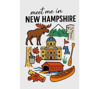 Meet Me in New Hampshire Collage Lined Pages Notebook: 100 pages | 6" x 9" | Collage Lined Pages | Journal | Diary