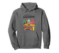 Meet Me in Wisconsin Iconic Imagery Design Felpa con Cappuccio