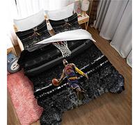 Meet Pallacanestro Lebron James - Set con Copripiumino E 2 Federe, Cotone, Stampa (Stile 02,Singolo(150x200cm+1/75x50cm))