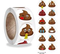 Meet-shop Adesivi Divertenti per Cacca,Adesivo Rotondo 500 Pezzi Reward Sticker Felici Adesivi per Giocattoli Scrapbooking Book Phone Adesivi Fai da Te