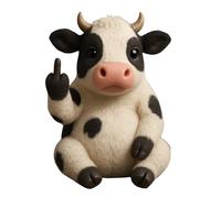 Meet the Attitude Squad cute middle finger plush for High stress feel lonely people and humor gifts for Friends who like decoration (Cow)