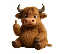 Meet The Attitude Squad, Tiny Plush Rebels with Sass & Snuggles Perfect Pocket-Sized Toys for Stress Relief & Humorous Gifts for Sassy Friends (Rebel Highland Cow)