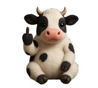 Meet The Attitude Squad, Tiny Plush Rebels with Sass & Snuggles Perfect Pocket-Sized Toys for Stress Relief & Humorous Gifts for Sassy Friends (Dairy Cattle)