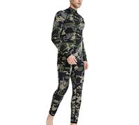 MeetHoo Biancheria Intima Termica Uomo Traspirante Asciugatura Rapida Termico Set Collo Alto Maglia Termici Pantaloni Base Layer per Sci Ciclismo Corsa Allenamento