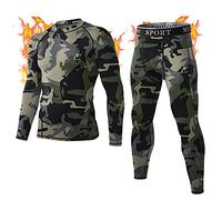 MeetHoo Maglia Termica Uomo, T-Shirt Manica Lunga Maglie Termiche Invernali da Sport Compression Baselayer per Corsa Ciclismo Calcio