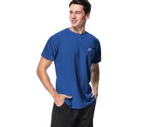 MeetHoo Rash Guards Uomo Maglietta Sportiva Maglia Protettiva Anti UV Magliette Sportive T-Shirt Short Sleeve Maglie Piscina Running, Protezione Solare UPF 50+