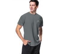 MeetHoo Rash Guards Uomo Maglietta Sportiva Maglia Protettiva Anti UV Magliette Sportive T-Shirt Short Sleeve Maglie Piscina Running, Protezione Solare UPF 50+