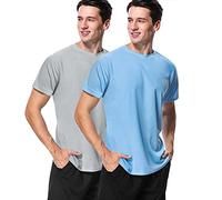 MeetHoo Rash Guards Uomo Maglietta Sportiva Maglia Protettiva Anti UV Magliette Sportive T-Shirt Short Sleeve Maglie Piscina Running, Protezione Solare UPF 50+