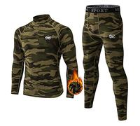 MeetHoo Set Biancheria Intima Termica per Uomo, Maglia e Pantaloni Termici Sport Calcio Corsa Abbigliamento Intimo Termico Uomo Sci con Funzione Palestra Ciclismo Running