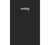 Meeting, Agenda, Minutes Notebook Planner for Work - A5 Notebook - Paperback lined, School & Business - 168 pages - Meetings & Daily Use - Black - by COH