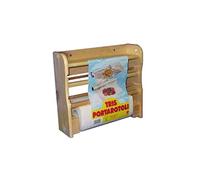 Mensola Parete Legno Chiaro Tris Portarotoli Carta, Pellicola Alluminio 33X9H29