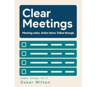 Meeting Notebook for Work: An Undated Meeting Planner & Action Log to Capture Notes, Track Decisions & Close Follow-Ups | Large-Print, Low-Clutter Pages for Professionals