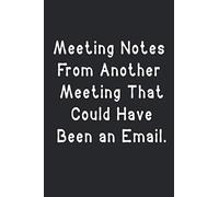 Meeting Notes From Another Meeting: Funny Lined Notebook For Work, Managers, Assistants, Coworkers