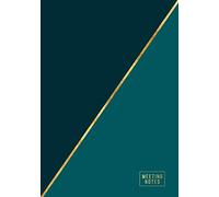 Meeting Notes: Weekly and Monthly Business Agenda Organizer with Action Items - To Do Lists - Notes | Abstract Teal Gold