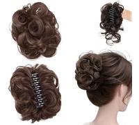 Meetitsneeds, 2 clip per estensione bun, clip per capelli, per donna, clip per estensione bun per donna, con clip regolabile (B)
