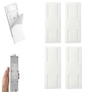 Meetitsneeds Adhesive Punch-Free Socket Holder, Desktop Socket Fixer Wall Mounted, Plug-in Sockets Fixer Bracket Stand, for Kitchen Home Office Cable Management, Damage-Free Installation (White-4PCS)