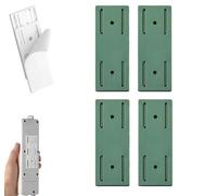Meetitsneeds Adhesive Punch-Free Socket Holder, Desktop Socket Fixer Wall Mounted, Plug-in Sockets Fixer Bracket Stand, for Kitchen Home Office Cable Management, Damage-Free Installation (Green-4PCS)