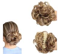 Meetitsneeds Bun Extension Clips, Bun Extension Clips for Women, Ponytail Hair Extensions, Hair Pieces-Fake Hair Clip with No-Slip Grip (06)