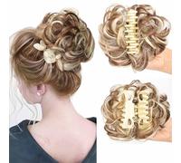 Meetitsneeds Bun Extension Clips, Meetitsneeds Hair Clip, Voluminous Synthetic Bun Wig with Adjustable Clip, Natural Messy Bun Hair Claws, Bun Extension Clips for Women Girls (#16)