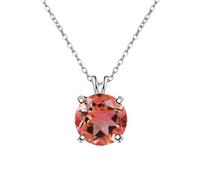 MEETMAY Collana con ciondolo in argento Sterling S925 con pietra preziosa che cambia colore, gioiello rotondo da donna, regalo di anniversario e compleanno