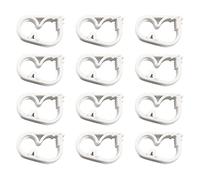 MEETOOT 12 morsetti regolabili per regolatore del flusso d'acqua in plastica PE, bianco, 6-12 mm (1/4-1/2"), ammortizzatore per interruttore di controllo del tubo flessibile, morsetti per tubi
