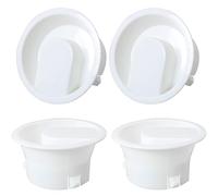 MEETOOT 2 coperchi in vetro per brocca d'acqua da 75 mm, in plastica per uso alimentare, antipolvere, resistenti agli spruzzi, per brocca d'acqua, brocca da bistrot, bianco