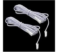 MEETOOT 2PCS 78.7 Pollici 2 Metri Cavo di Prolunga 22 AWG Bianco Rivestimento PVC LED Sotto Cabinet Kit Illuminazione