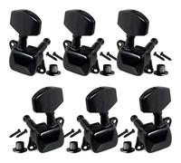 MEETOOT 6 pz sintonizzatore per chitarra semichiuso 3L 3R String Tuning Plug Set di chiavi per chitarra elettrica o chitarra acustica, nero